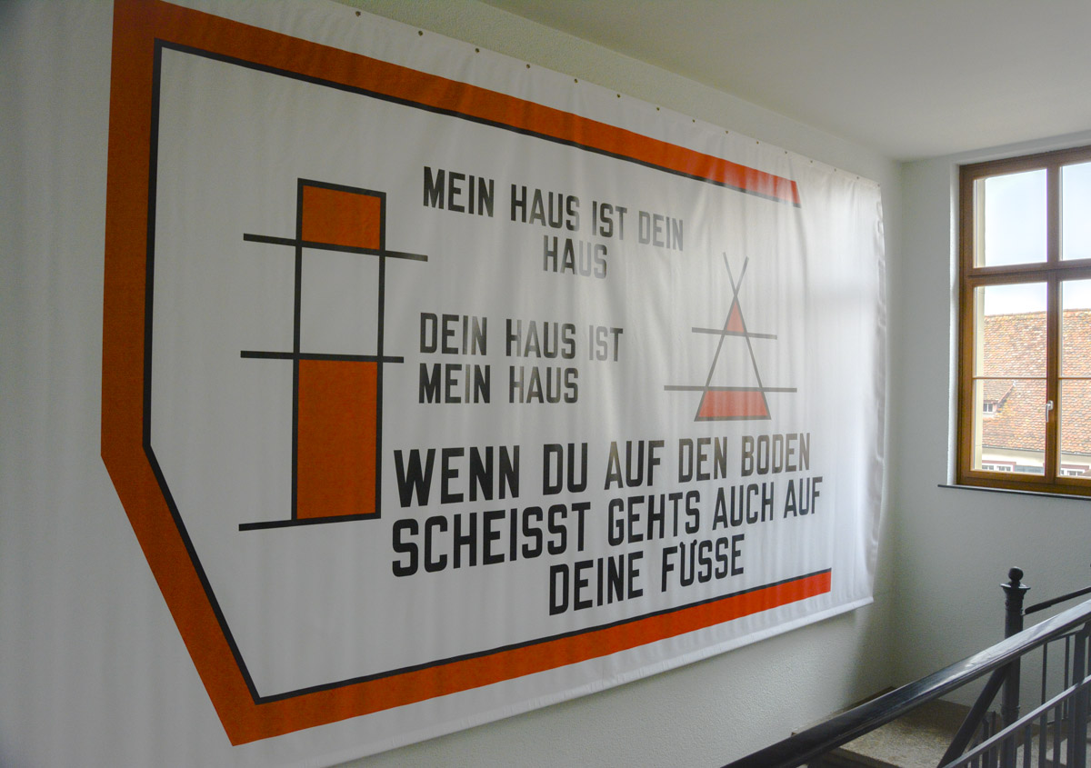 Lawrence Weiner, PVC Banner, 2014