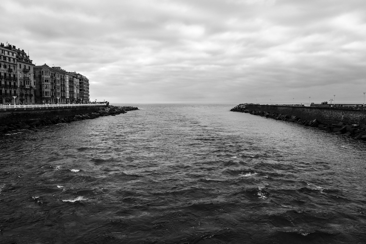 entering ocean